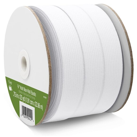 Dritz 9422W Non-Roll Knit Elastic White, 3/4" by 25-Yard - Picture 2 of 4
